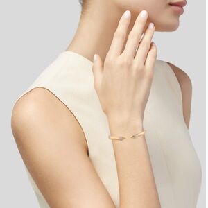 Vita Fede Crystal Titan Hinged Cuff Bracelet